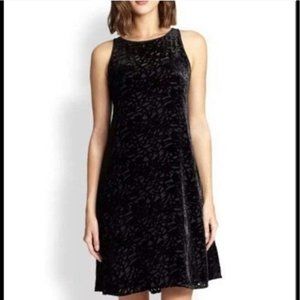 Eileen Fisher Black Velvet Ballet A-Line Dress